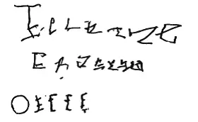 Beispiel Schriftbild Aphasie